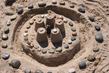 Sandcastle with Rocks