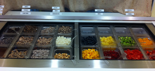 Toppings at Froyo World