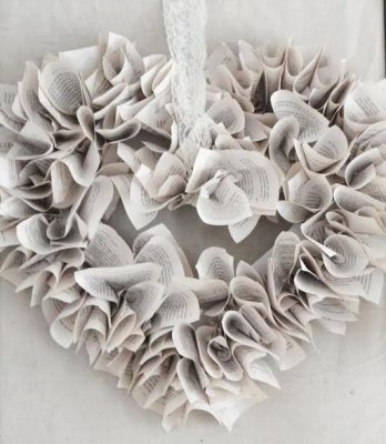 Pages from a Book: Make a Heart Wreath with Book Pages Event @ Barrington Books Garden City