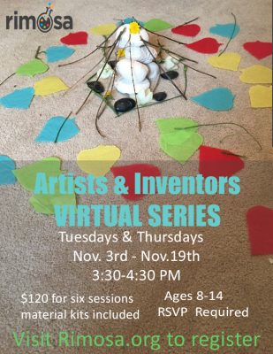 RIMOSA’s Artists & Inventors Virtual / Kit-Based, Hands-On Enrichment Series @ Virtual Event